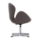Manhattan Comfort Raspberry Gray & Polished Chrome Wool Blend Adjustable Swivel Chair