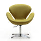 Manhattan Comfort Raspberry Green & Polished Chrome Wool Blend Adjustable Swivel Chair