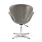 Manhattan Comfort Raspberry Pebble & Polished Chrome Faux Leather Adjustable Swivel Chair