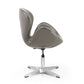 Manhattan Comfort Raspberry Pebble & Polished Chrome Faux Leather Adjustable Swivel Chair