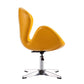 Manhattan Comfort Raspberry Yellow & Polished Chrome Faux Leather Adjustable Swivel Chair