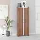 Manhattan Comfort Ratzer Brown & White Storage Cabinet With 11 Shelves