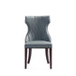 Manhattan Comfort Reine Faux Leather Pebble Gray Dining Chairs In A Set Of 4