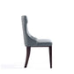 Manhattan Comfort Reine Faux Leather Pebble Gray Dining Chairs In A Set Of 4