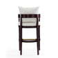 Manhattan Comfort Ritz 38"H Ivory & Dark Walnut Beech Wood Barstool
