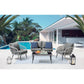 Manhattan Comfort Riviera Rope Wicker 4-Piece 4 Seater Patio Conversation Set With Cushions In Gray