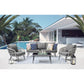 Manhattan Comfort Riviera Rope Wicker 4-Piece 5 Seater Patio Conversation Set With Cushions In Gray