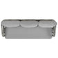 Manhattan Comfort Riviera Rope Wicker 4-Piece 5 Seater Patio Conversation Set With Cushions In Gray