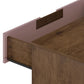 Manhattan Comfort Rockefeller 10-Drawer Double Tall Cabinet With Metal Legs In Nature & Rose Pink
