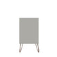 Manhattan Comfort Rockefeller 10-Drawer Double Tall Cabinet With Metal Legs In Off White & Nature