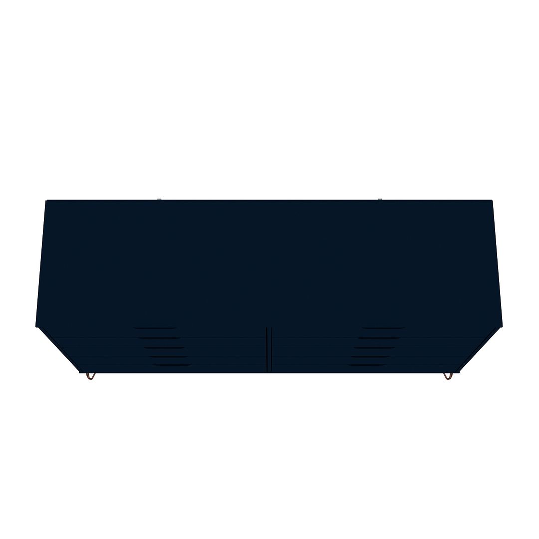 Manhattan Comfort Rockefeller 10-Drawer Double Tall Cabinet With Metal Legs In Tatiana Midnight Blue