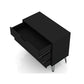 Manhattan Comfort Rockefeller 3-Drawer Black Dressers In A Set Of 2