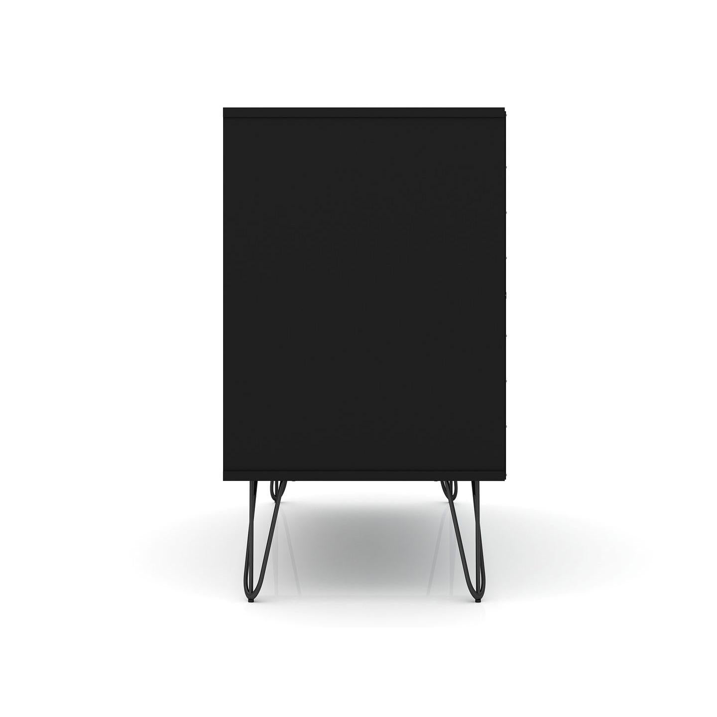 Manhattan Comfort Rockefeller 3-Drawer Black Dressers In A Set Of 2