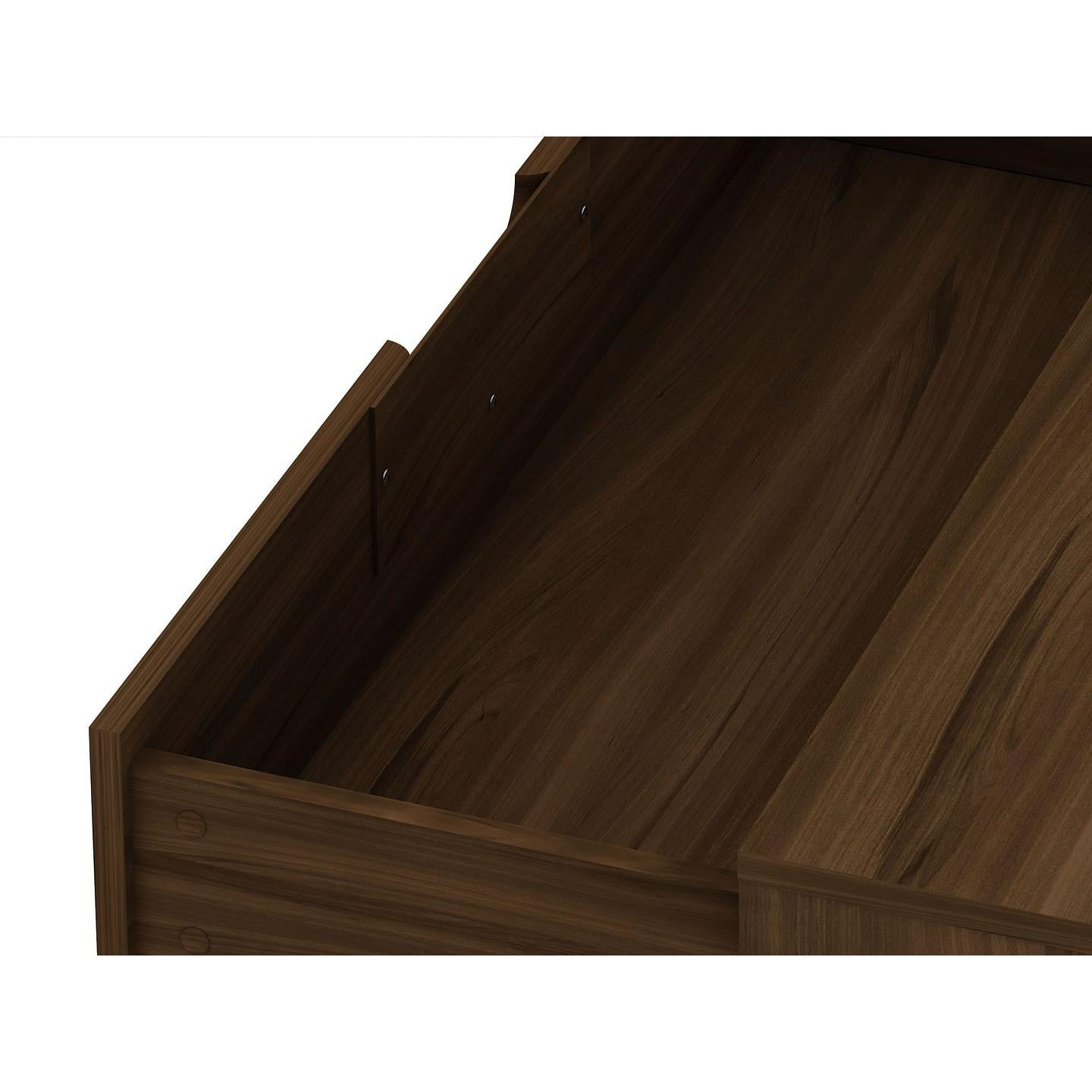 Manhattan Comfort Rockefeller 3-Drawer Brown Dressers In A Set Of 2