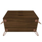 Manhattan Comfort Rockefeller 3-Drawer Brown Dressers In A Set Of 2