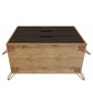 Manhattan Comfort Rockefeller 3-Drawer Nature & Textured Gray Dressers In A Set Of 2