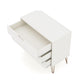 Manhattan Comfort Rockefeller 3-Drawer Off White Dressers In A Set Of 2