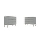 Manhattan Comfort Rockefeller 3-Drawer Off White Dressers In A Set Of 2