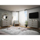 Manhattan Comfort Rockefeller 3-Drawer Off White & Nature Dressers In A Set Of 2
