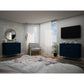 Manhattan Comfort Rockefeller 3-Drawer Tatiana Midnight Blue Dressers In A Set Of 2