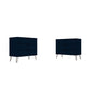 Manhattan Comfort Rockefeller 3-Drawer Tatiana Midnight Blue Dressers In A Set Of 2