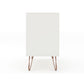 Manhattan Comfort Rockefeller 3-Drawer White Dressers In A Set Of 2