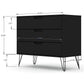 Manhattan Comfort Rockefeller 5-Drawer & 3-Drawer Black Dresser Cabinet Set