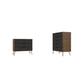 Manhattan Comfort Rockefeller 5-Drawer & 3-Drawer Nature & Textured Gray Dresser Cabinet Set