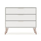 Manhattan Comfort Rockefeller 5-Drawer & 3-Drawer Off White Dresser Cabinet Set