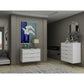 Manhattan Comfort Rockefeller 5-Drawer & 3-Drawer White Dresser Cabinet Set