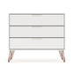 Manhattan Comfort Rockefeller 5-Drawer & 3-Drawer White Dresser Cabinet Set
