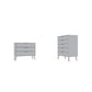 Manhattan Comfort Rockefeller 5-Drawer & 3-Drawer White Dresser Cabinet Set