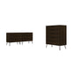 Manhattan Comfort Rockefeller 5-Drawer & 6-Drawer Brown Dresser Cabinet Set