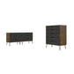 Manhattan Comfort Rockefeller 5-Drawer & 6-Drawer Nature & Textured Gray Dresser Cabinet Set