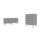 Manhattan Comfort Rockefeller 5-Drawer & 6-Drawer Off White Dresser Cabinet Set