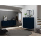 Manhattan Comfort Rockefeller 5-Drawer & 6-Drawer Tatiana Midnight Blue Dresser Cabinet Set