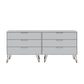 Manhattan Comfort Rockefeller 5-Drawer & 6-Drawer White Dresser Cabinet Set