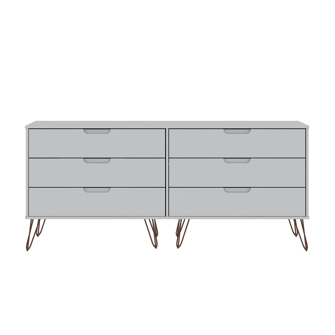 Manhattan Comfort Rockefeller 5-Drawer & 6-Drawer White Dresser Cabinet Set