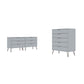 Manhattan Comfort Rockefeller 5-Drawer & 6-Drawer White Dresser Cabinet Set