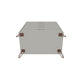 Manhattan Comfort Rockefeller 5-Drawer Tall Dresser Cabinet With Metal Legs In Off White & Nature