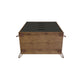 Manhattan Comfort Rockefeller 5-Drawer Tall Dresser With Metal Legs In Nature & Textured Gray
