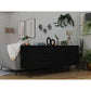 Manhattan Comfort Rockefeller 6-Drawer Double Low Dresser With Metal Legs In Black