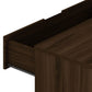 Manhattan Comfort Rockefeller 6-Drawer Double Low Dresser With Metal Legs In Brown