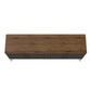 Manhattan Comfort Rockefeller 6-Drawer Double Low Dresser With Metal Legs In Nature & Textured Gray