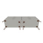 Manhattan Comfort Rockefeller 6-Drawer Double Low Dresser With Metal Legs In Off White
