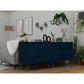 Manhattan Comfort Rockefeller 6-Drawer Double Low Dresser With Metal Legs In Tatiana Midnight Blue