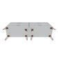 Manhattan Comfort Rockefeller 6-Drawer Double Low Dresser With Metal Legs In White