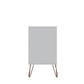 Manhattan Comfort Rockefeller 6-Drawer Double Low Dresser With Metal Legs In White