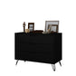 Manhattan Comfort Rockefeller Dresser Cabinet With 3-Drawers In Black