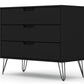Manhattan Comfort Rockefeller Dresser Cabinet With 3-Drawers In Black